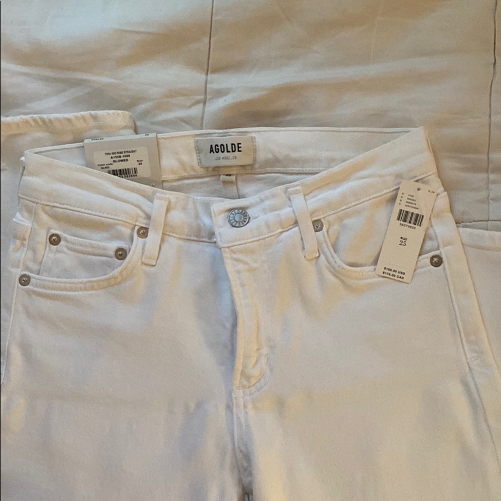 AGOLDE  toni mid rise straight jeans size 25
